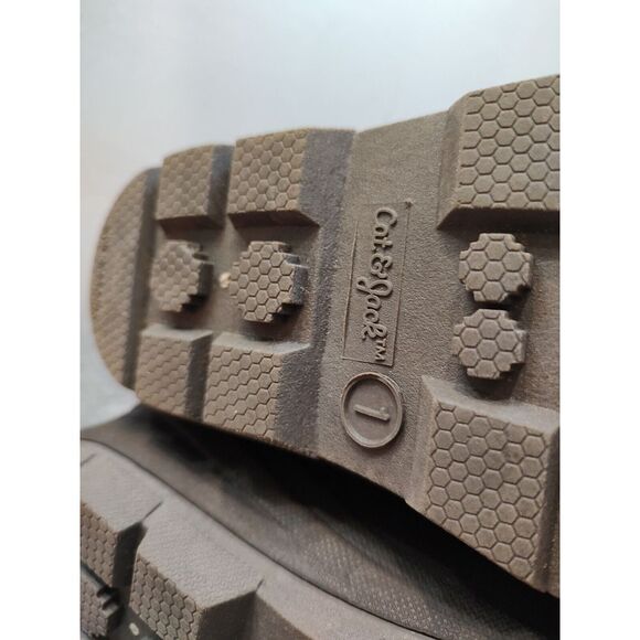 Cat & Jack‎ Kids Black Faux Fur Lined Collar Thermolite Winter Boots Sz 1 - Picture 15 of 16